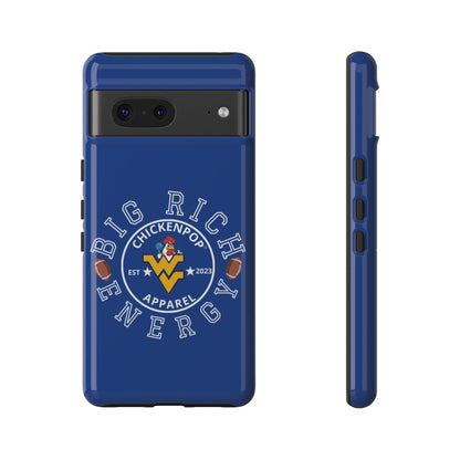 Don’t Be A Devries Funny Chicken Phone Case – Durable Dual-Layer Protection for iPhone, Samsung, Pixel – Matte or Glossy Finish Blue