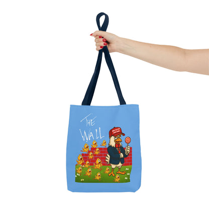 Another Chick Thru The Wall Tote Bag – Funny Political Chicken Graphic | Durable Eco-Friendly Canvas Shopper for Everyday Use
