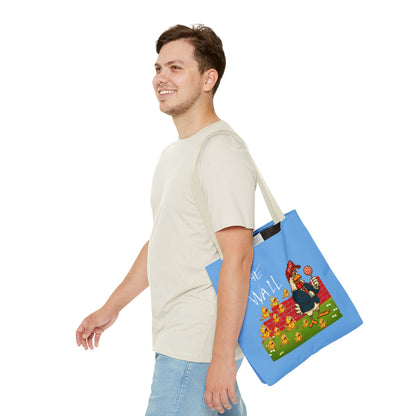 Another Chick Thru The Wall Tote Bag – Funny Political Chicken Graphic | Durable Eco-Friendly Canvas Shopper for Everyday Use