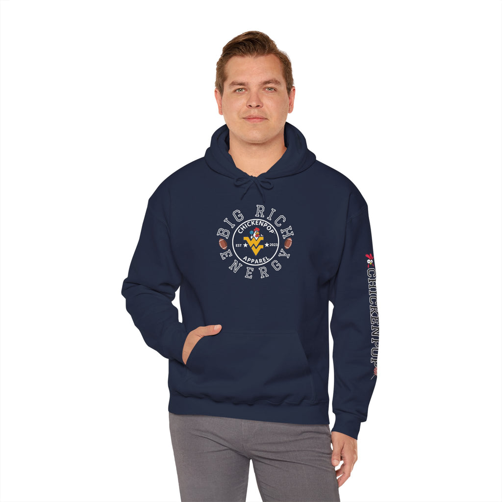Big Rich Energy WV Logo Unisex Hoodie - ChickenPop Arm Logo Edition