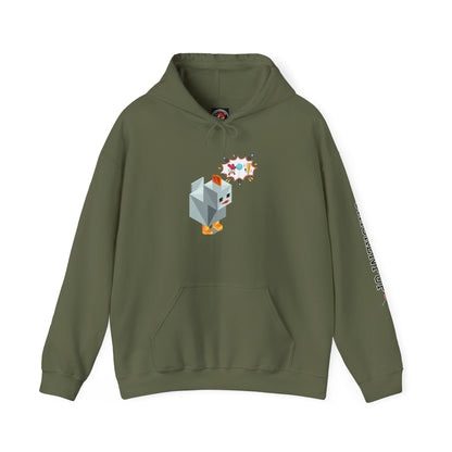 Roblox Chicken Thinks Hoodie UNISEX - ChickenPop Arm Logo Edition