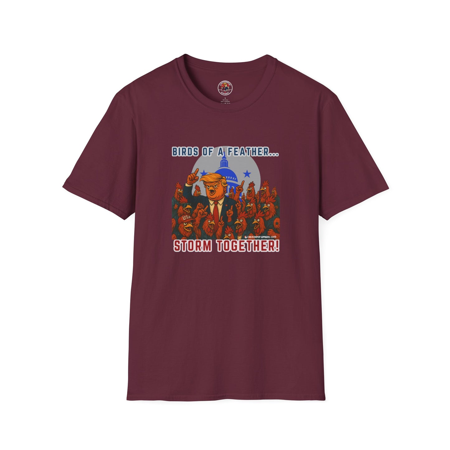 Birds of a Feather Storm Together T-Shirt – Funny Political Satire Tee for Free Thinkers & Rebel Minds
