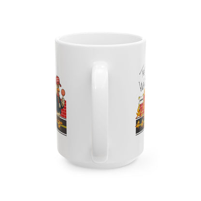 Another Chick Thru the Wall Coffee Mug – Funny Rooster Mug in 11oz or 15oz – Political Chicken Humor Gift