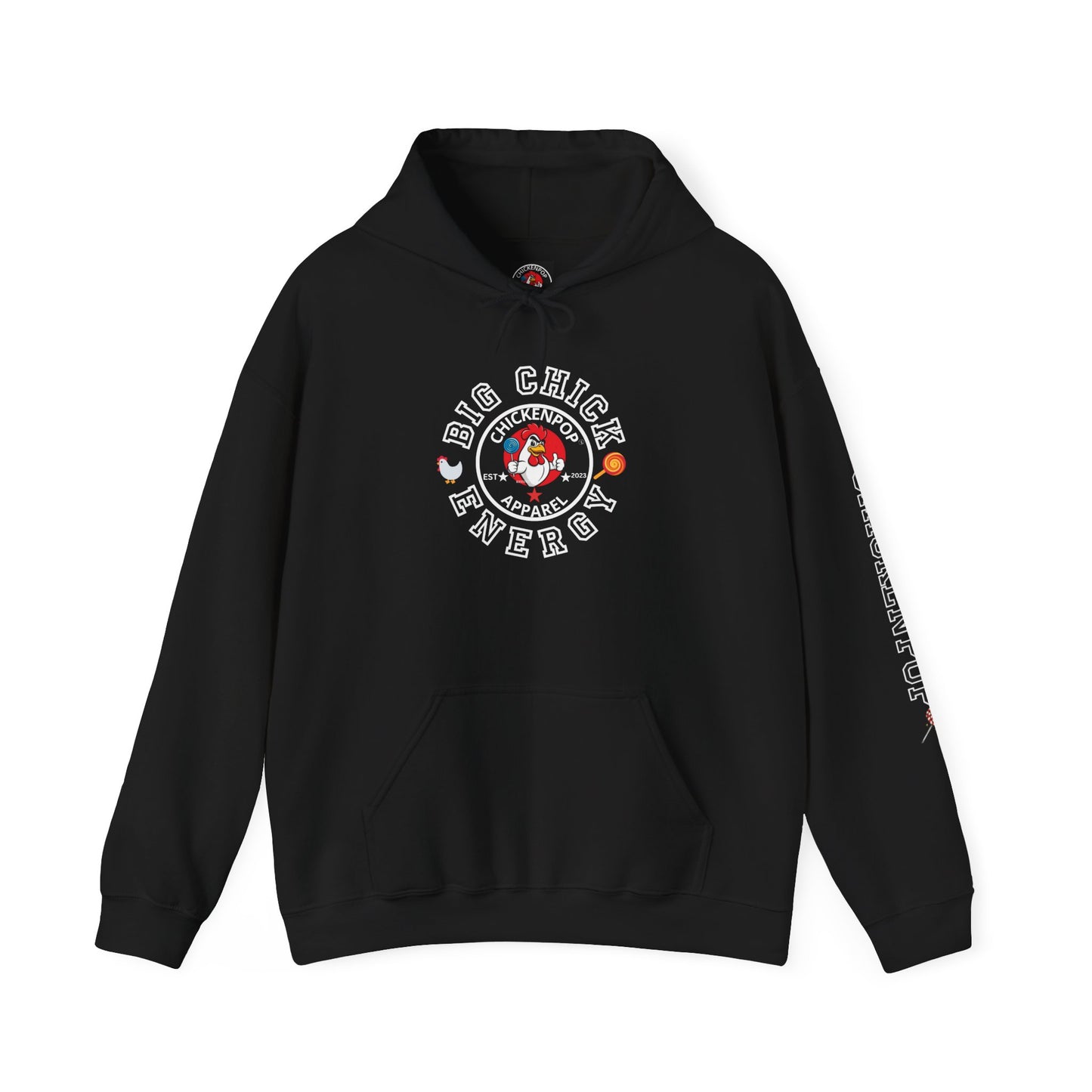 Big Chick Energy Logo Unisex Hoodie - ChickenPop Arm Logo Edition
