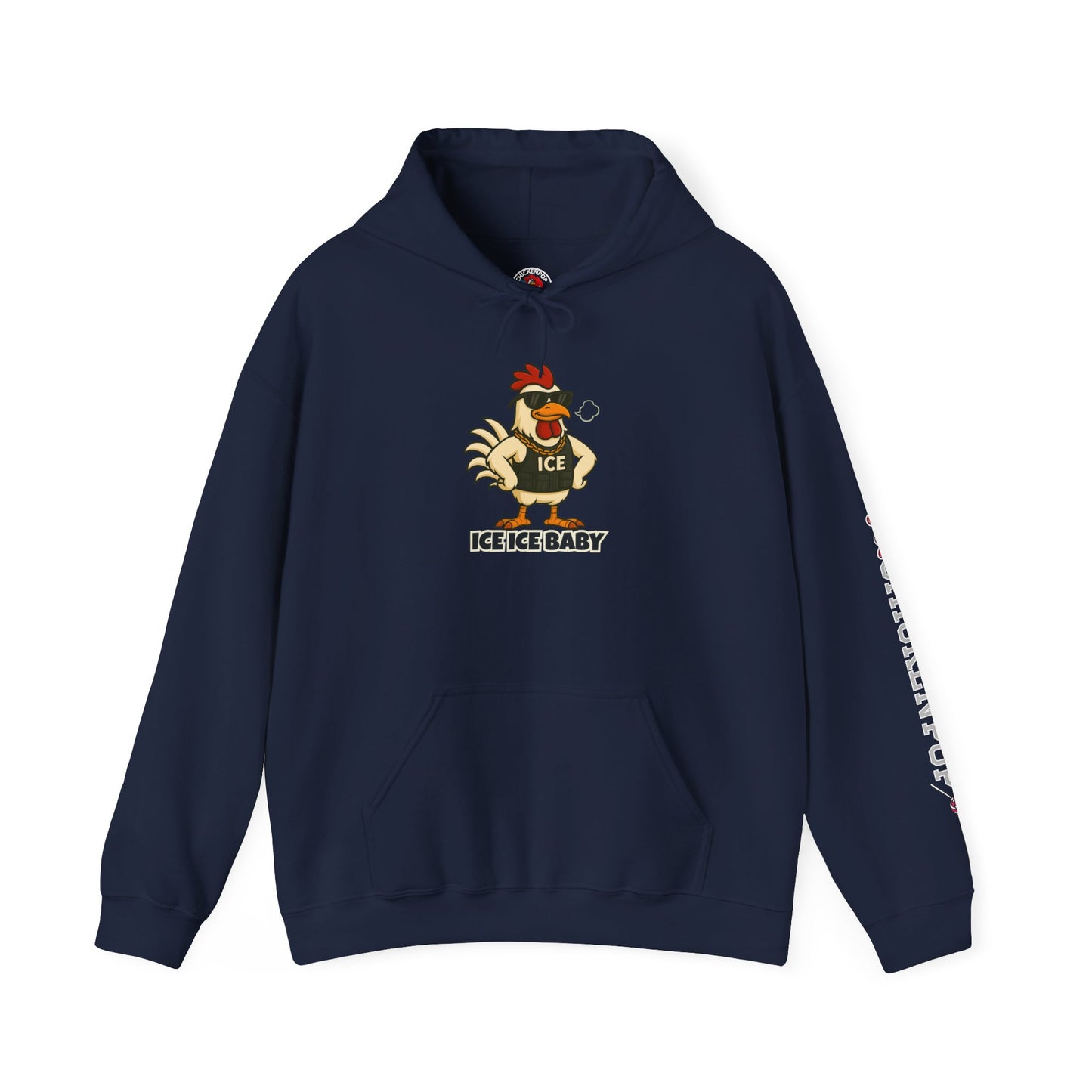 🧊 ICE ICE BABY Funky Chicken Agent Hoodie – Coop Daddy Parody Hoodie for Music & Poultry Fans