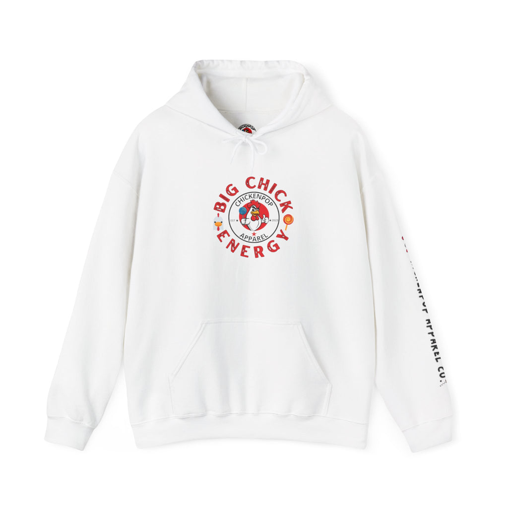 Big Chick Energy Unisex Hoodie — ChickenPop Apparel Logo Sweatshirt