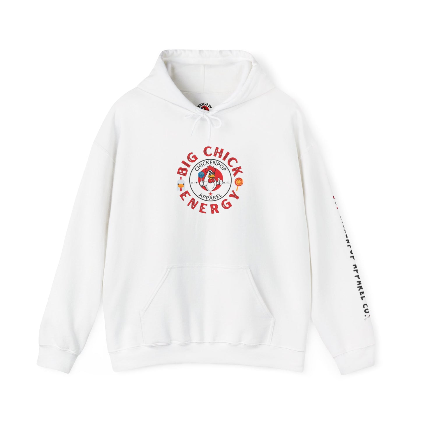 Big Chick Energy Unisex Hoodie — ChickenPop Apparel Logo Sweatshirt