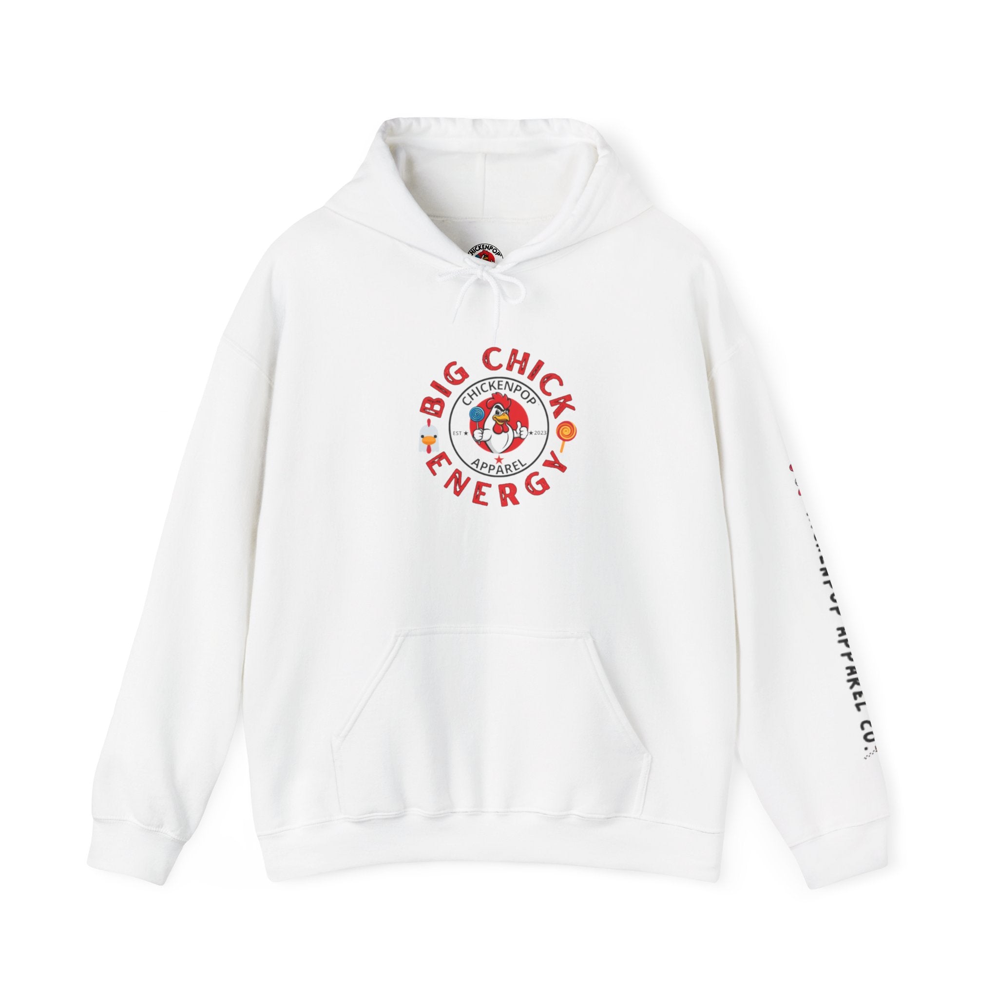 Big Chick Energy Unisex Hoodie — ChickenPop Apparel Logo Sweatshirt