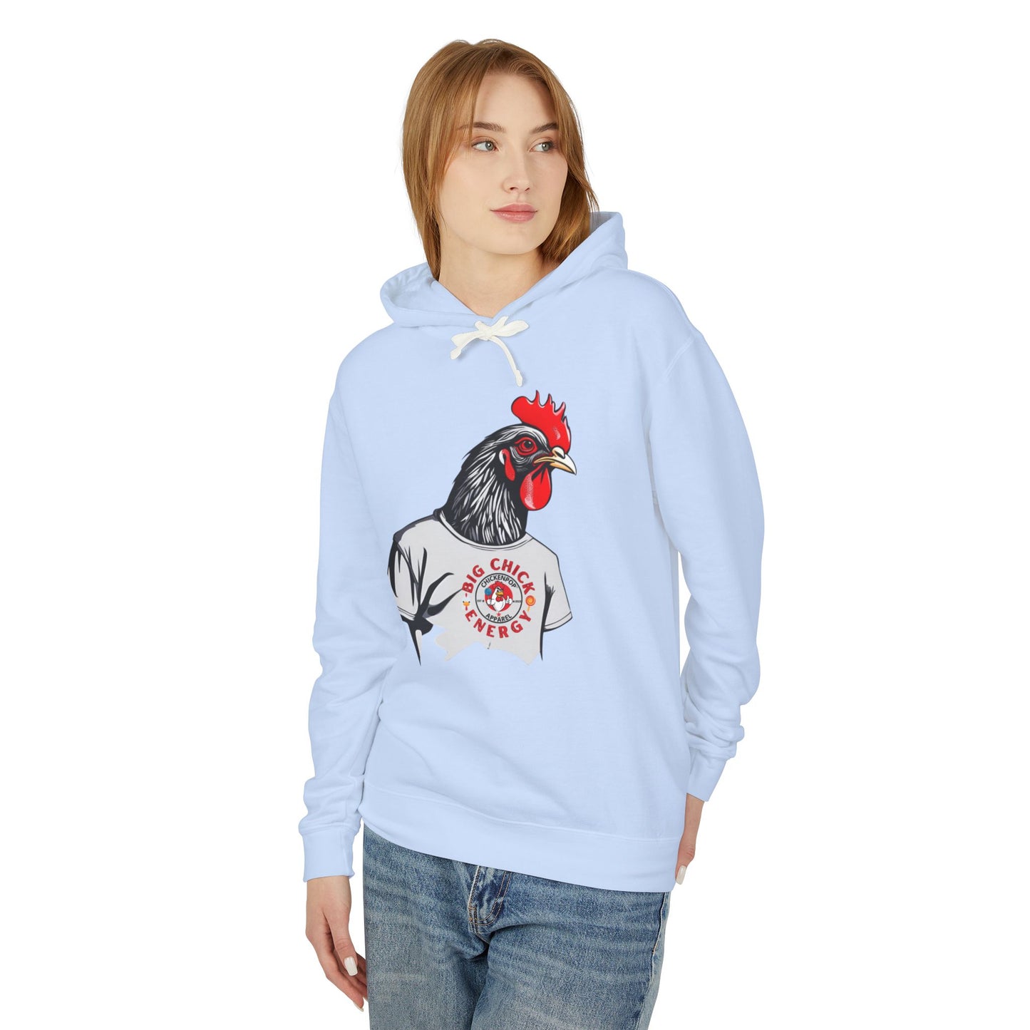 Big Chick Energy GIANT Rooster Hoodie – Bold Chicken Graphic Pullover