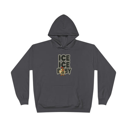 ICE ICE BABY Funny Chicken Hoodie – Retro Hip-Hop Pullover for Music Fans, Students & Cold-Weather Comedians