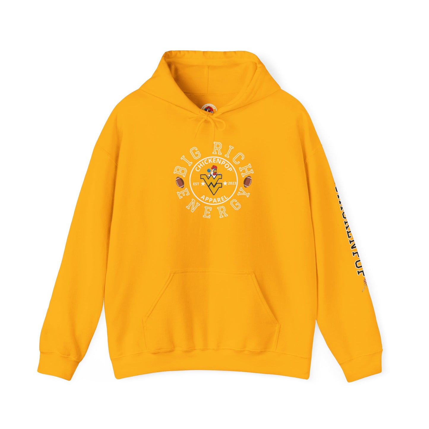 Big Rich Energy WV Logo Unisex Hoodie - ChickenPop Arm Logo Edition