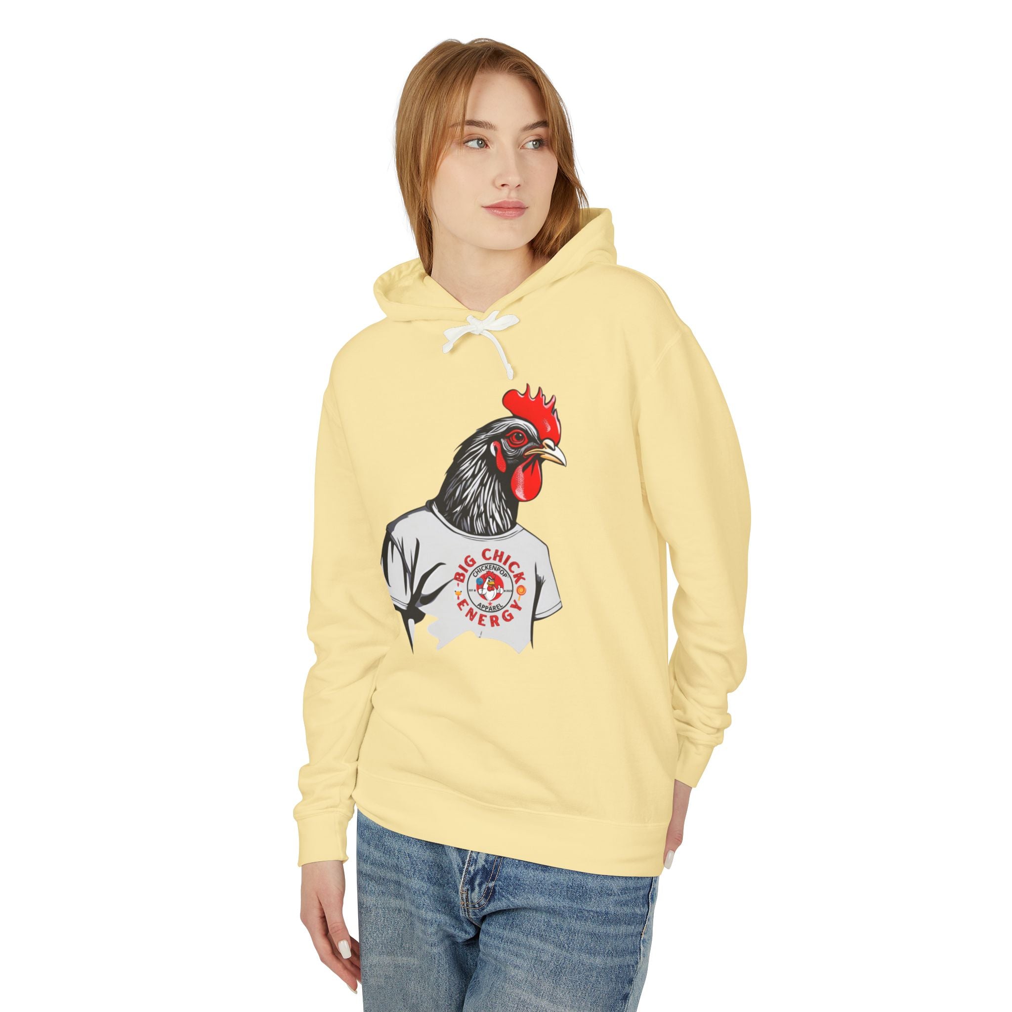Big Chick Energy GIANT Rooster Hoodie – Bold Chicken Graphic Pullover