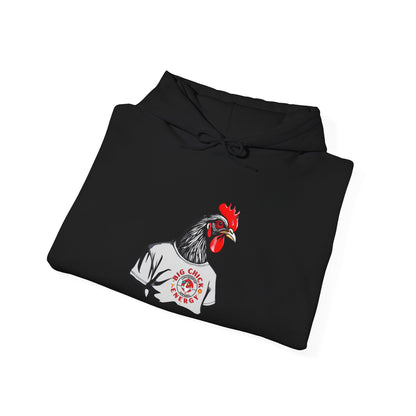 Big Chick Energy Giant Rooster Logo Unisex Hoodie - ChickenPop Arm Logo Edition