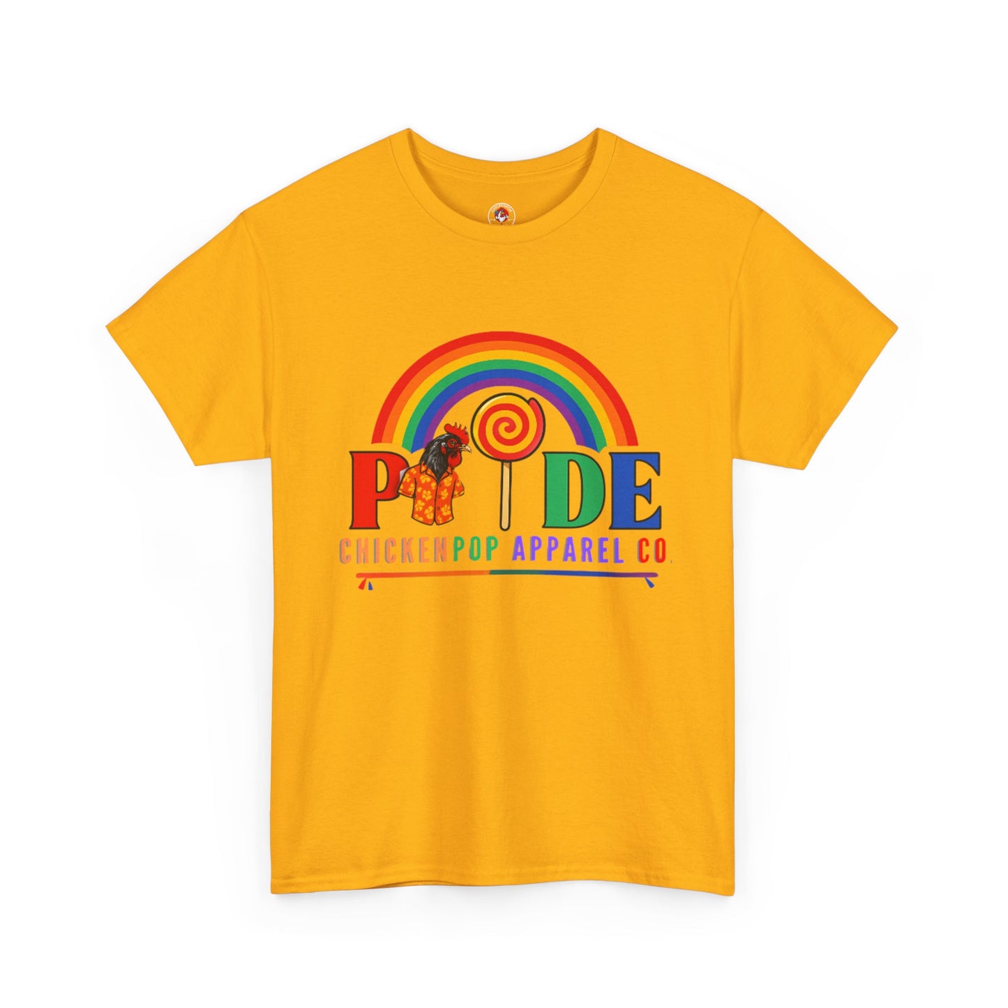 Pride Rainbow Lollipop T-Shirt — "PRIDE" ChickenPop Apparel Co. Graphic Tee