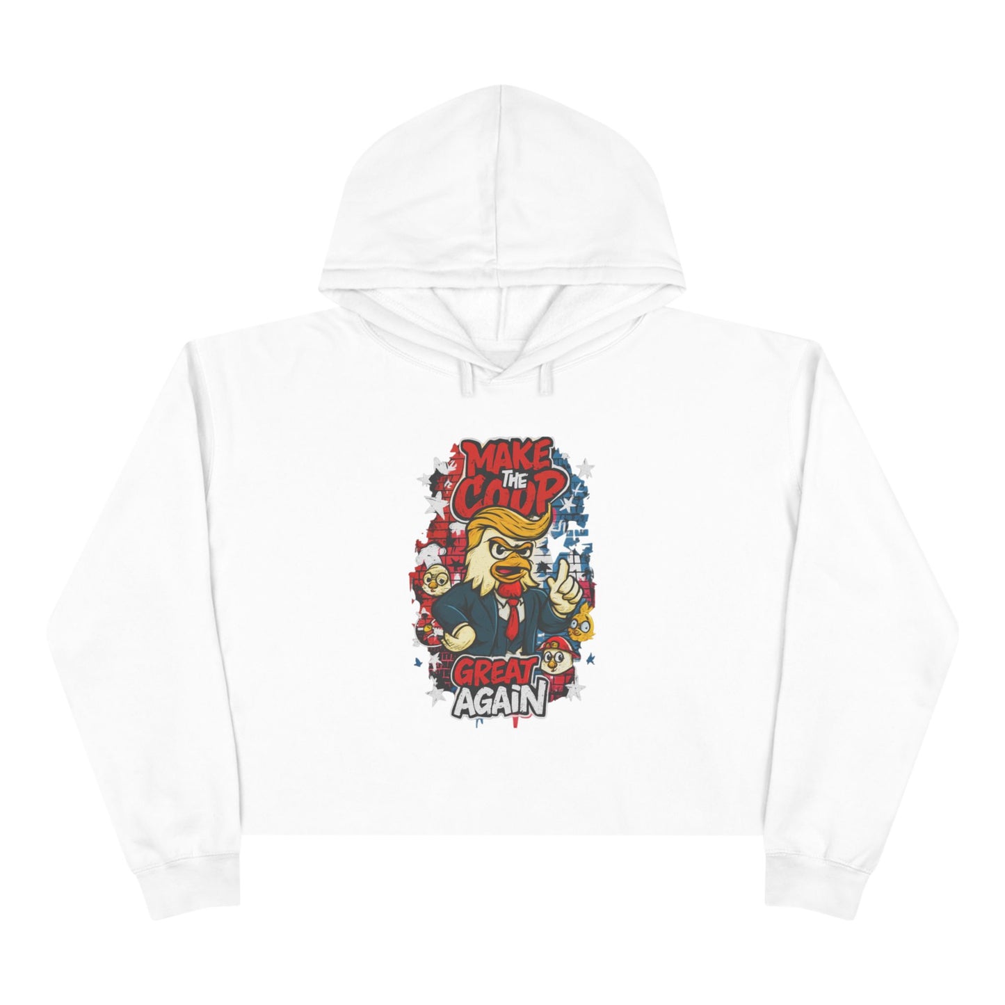 Make the Coop Great Again Cropped Sweatshirt – Cock-a-Doodle-Don Presidential Poultry 🐔🍹