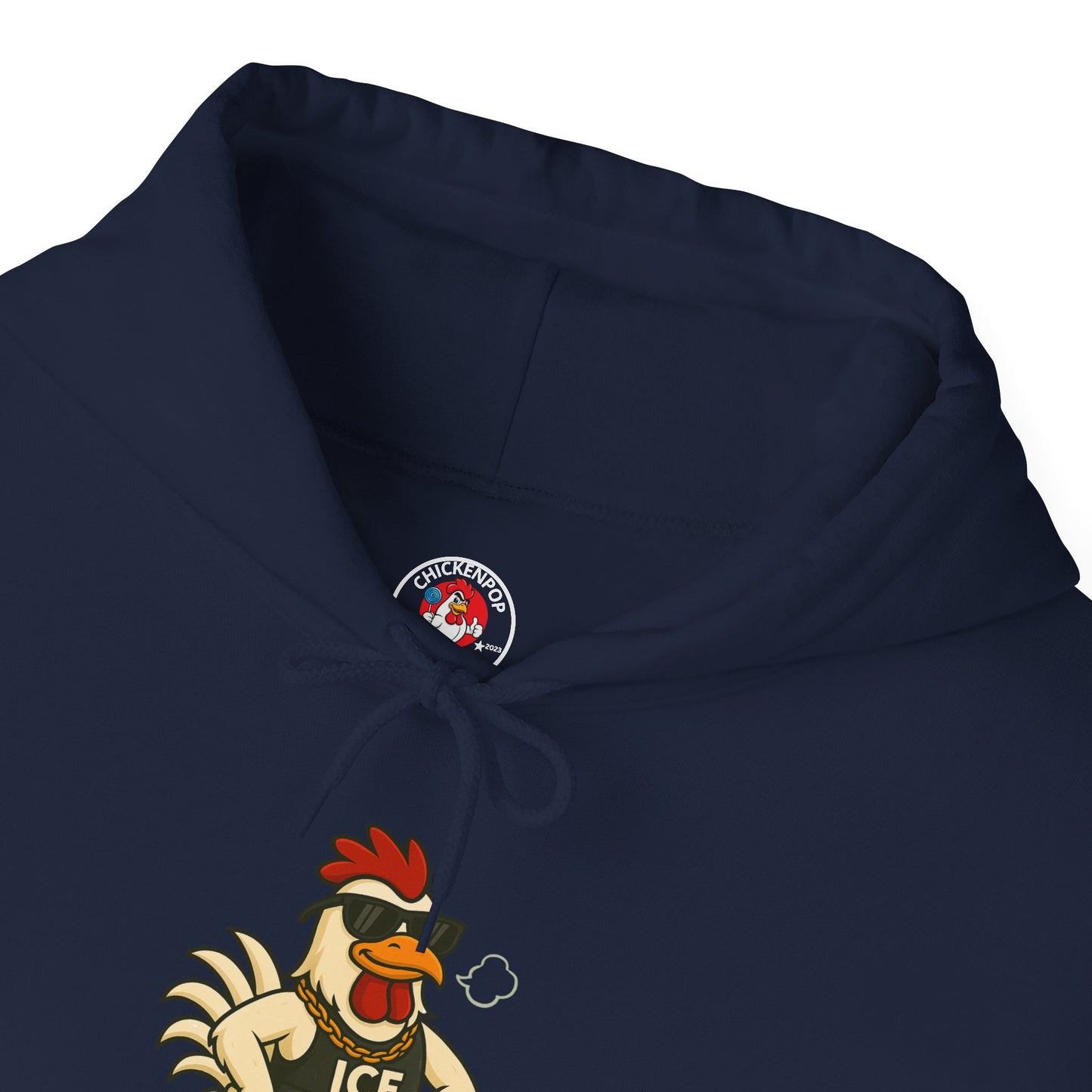 🧊 ICE ICE BABY Funky Chicken Agent Hoodie – Coop Daddy Parody Hoodie for Music & Poultry Fans