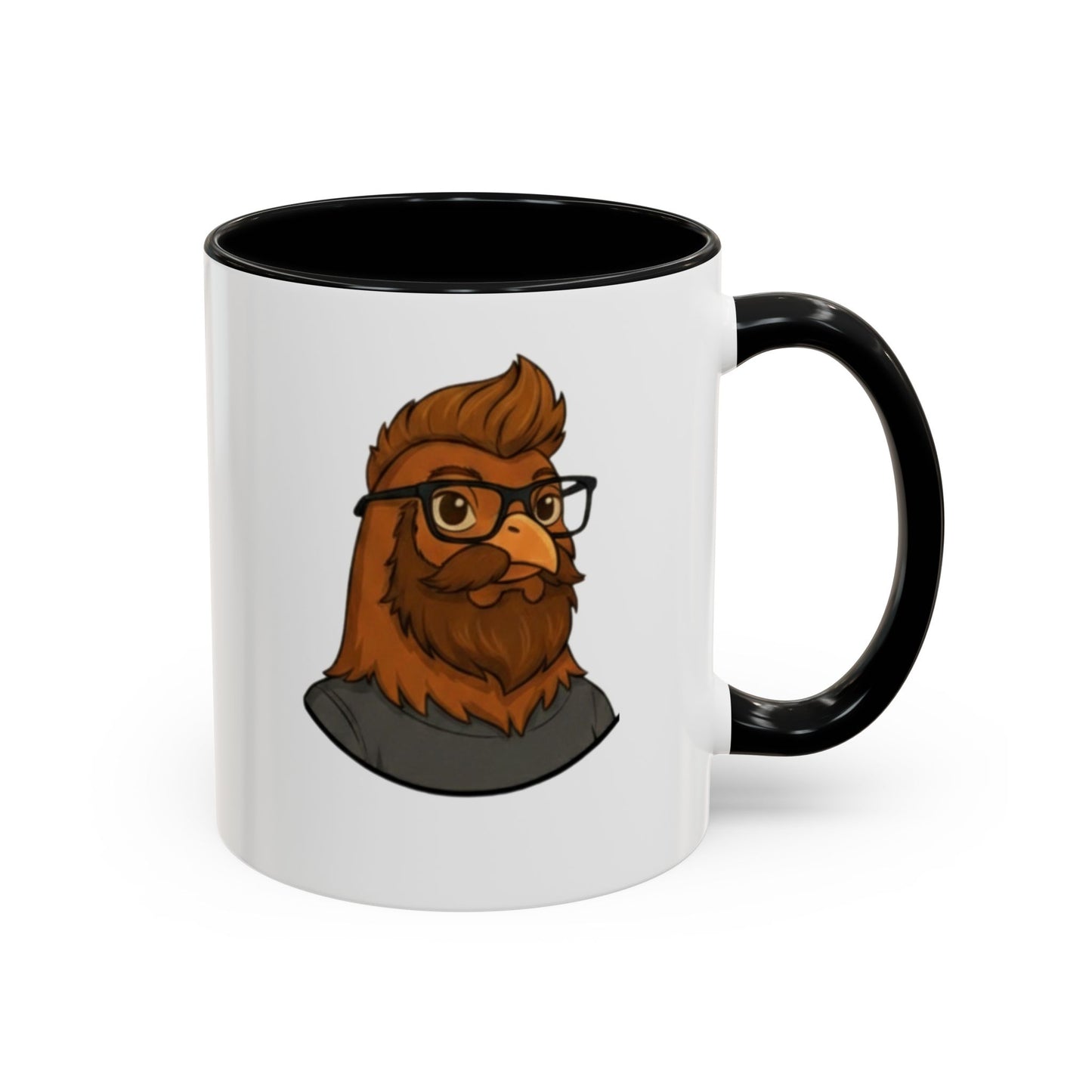 Get Clucked™ Custom Photo Chicken Mug – Personalized Cartoon Portrait Coffee Cup – Funny Gift for Couples, Friends & Pet Lovers