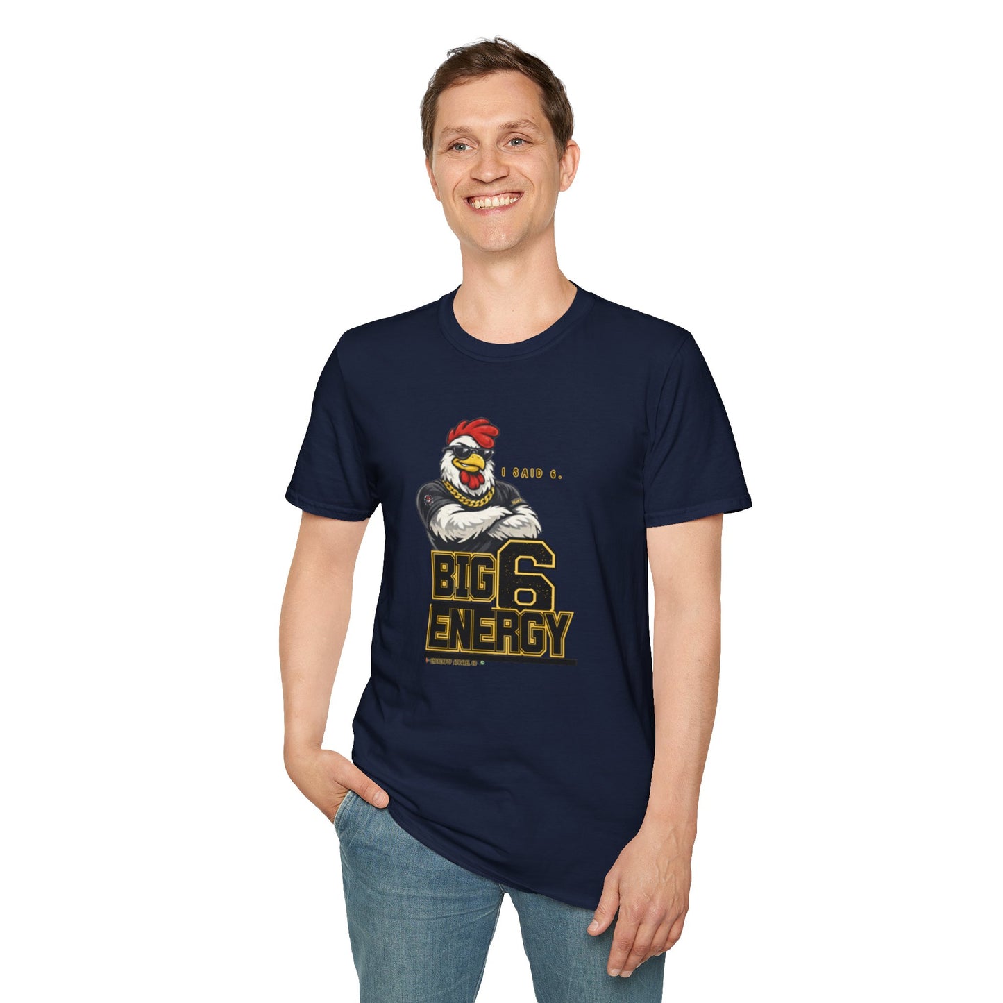 Big 6 Energy Tee – Team 6 | ChickenPop Apparel
