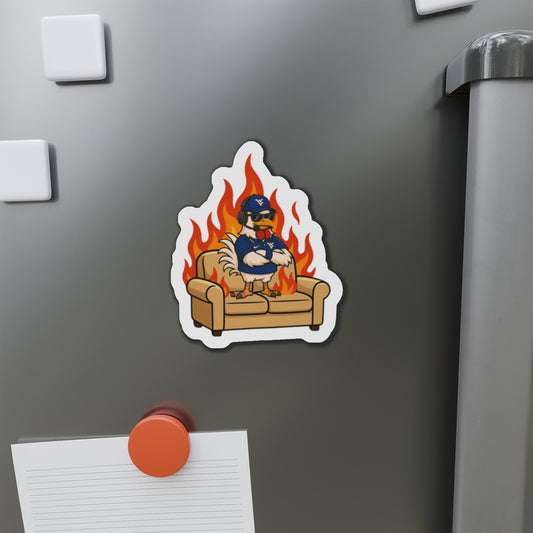Big Rich Energy Couch Fire Magnet (5x5) – Stick the Chaos Anywhere 🔥 | Die-Cut Weatherproof Vinyl