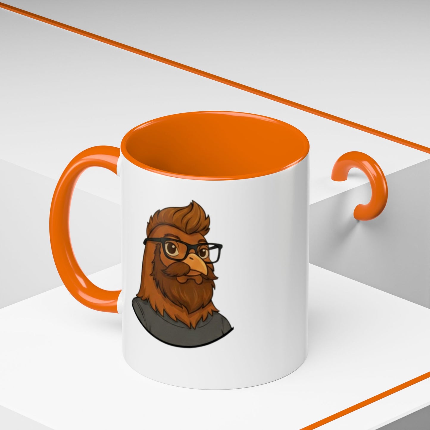 Get Clucked™ Custom Photo Chicken Mug – Personalized Cartoon Portrait Coffee Cup – Funny Gift for Couples, Friends & Pet Lovers