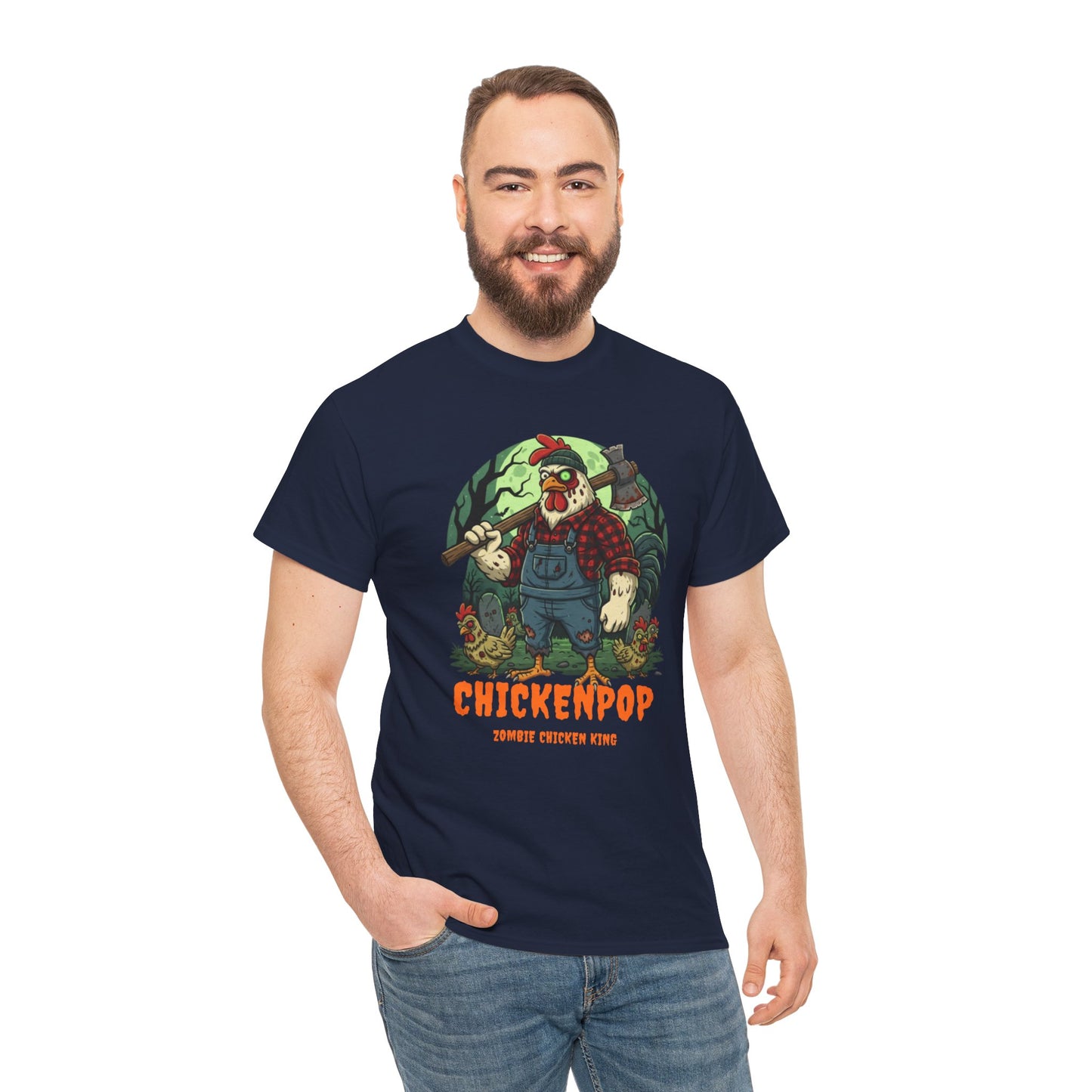 Zombie Chicken King Halloween Shirt – Funny Spooky T-Shirt