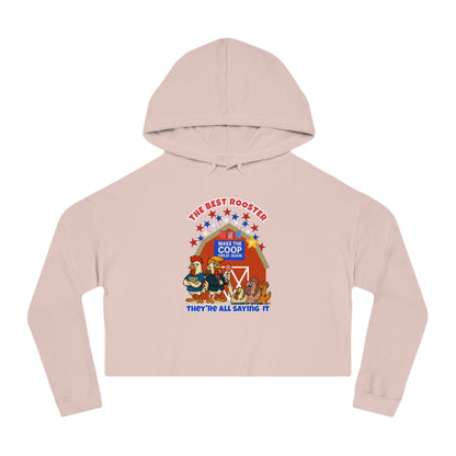 The Best Rooster Cropped Hoodie | Fun Women's Sweatshirt,