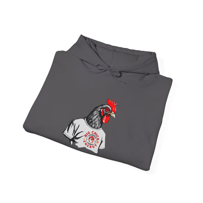 Big Chick Energy Giant Rooster Logo Unisex Hoodie - ChickenPop Arm Logo Edition