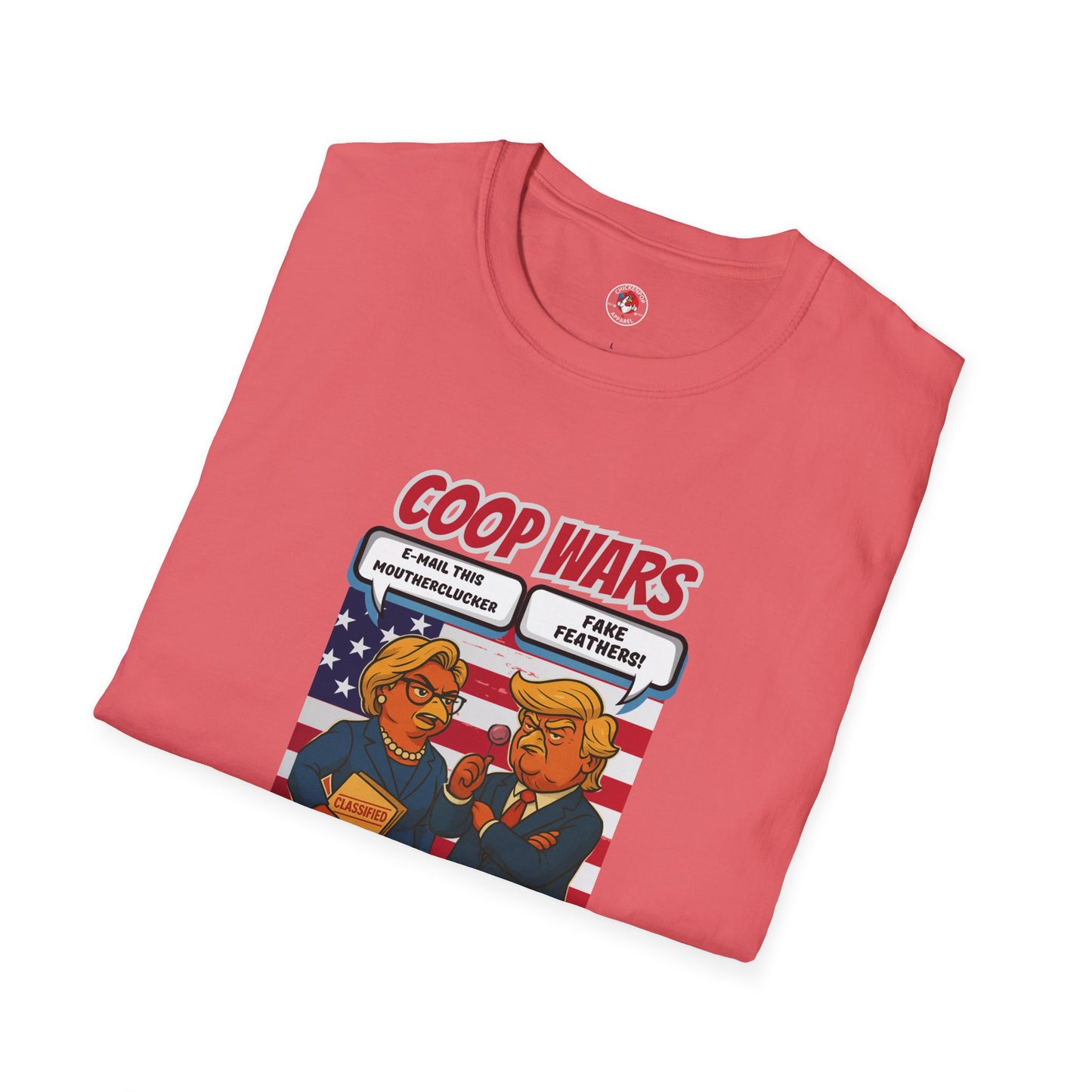 Coop Wars™ Tee – Hilaregg Cluckton vs. Cock-a-Doodle-Don | Political Chicken Fight Shirt