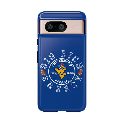 Don’t Be A Devries Funny Chicken Phone Case – Durable Dual-Layer Protection for iPhone, Samsung, Pixel – Matte or Glossy Finish Blue