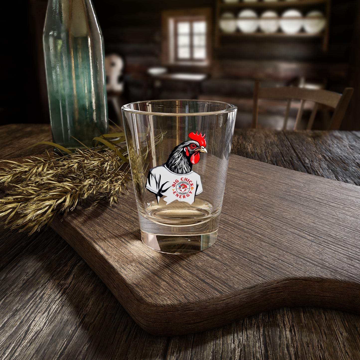 Big Chick Energy Giant Rooster Shot Glass