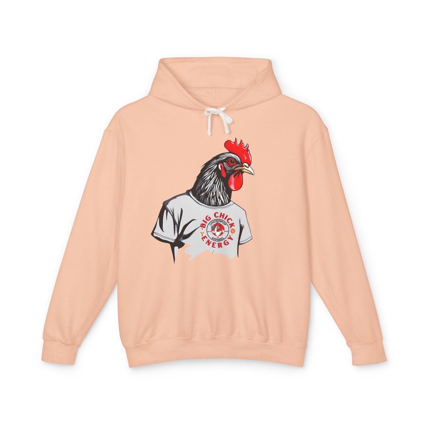 Big Chick Energy GIANT Rooster Hoodie – Bold Chicken Graphic Pullover