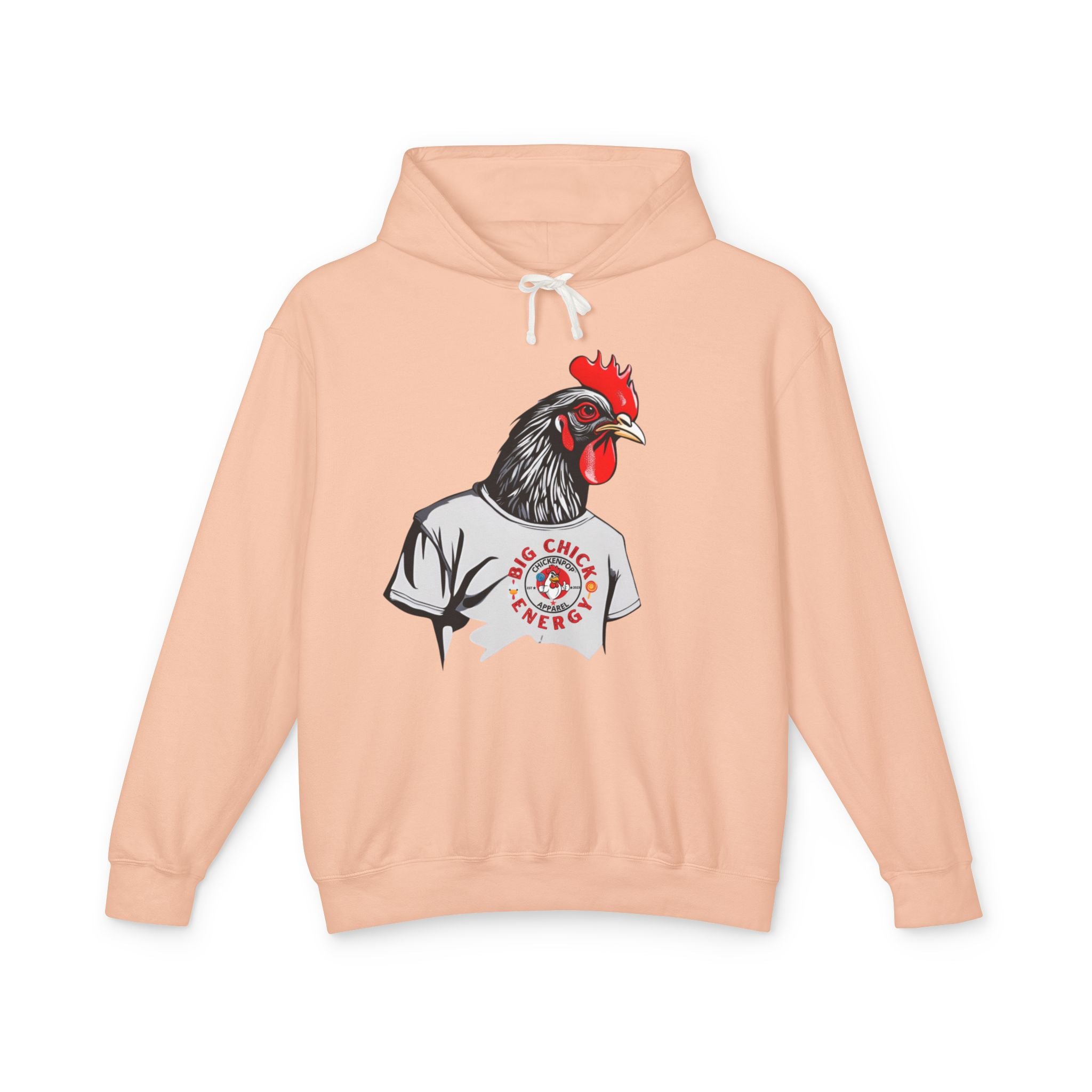 Big Chick Energy GIANT Rooster Hoodie – Bold Chicken Graphic Pullover