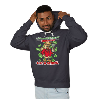 Like A Genius Hoodie – Funny Political Graphic Pullover | Unisex Relaxed Fit | Ethically Made & OEKO-TEX Certified Streetwear