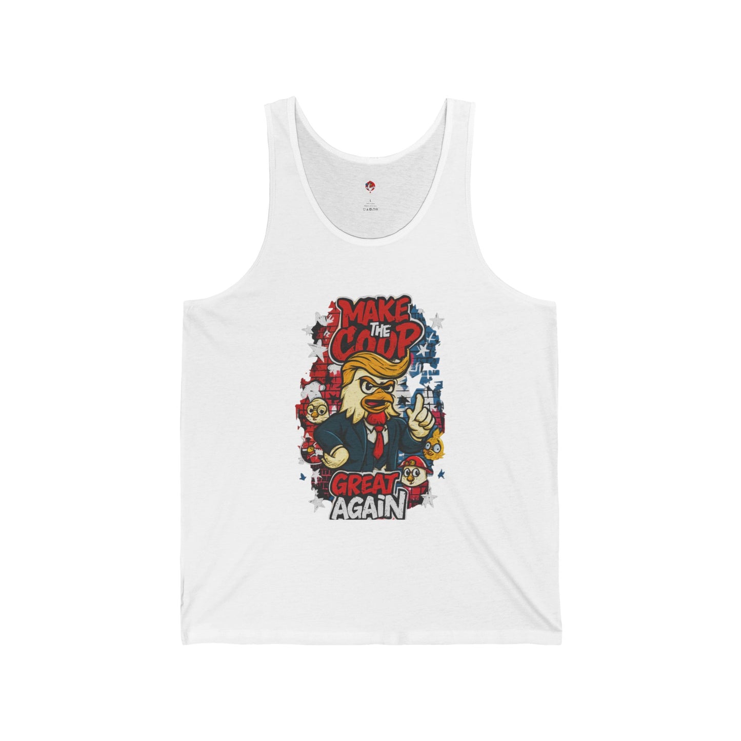 Make the Coop Great Again Ribbed Tank – Cock-a-Doodle-Don Presidential  Poultry 🐔🍹
