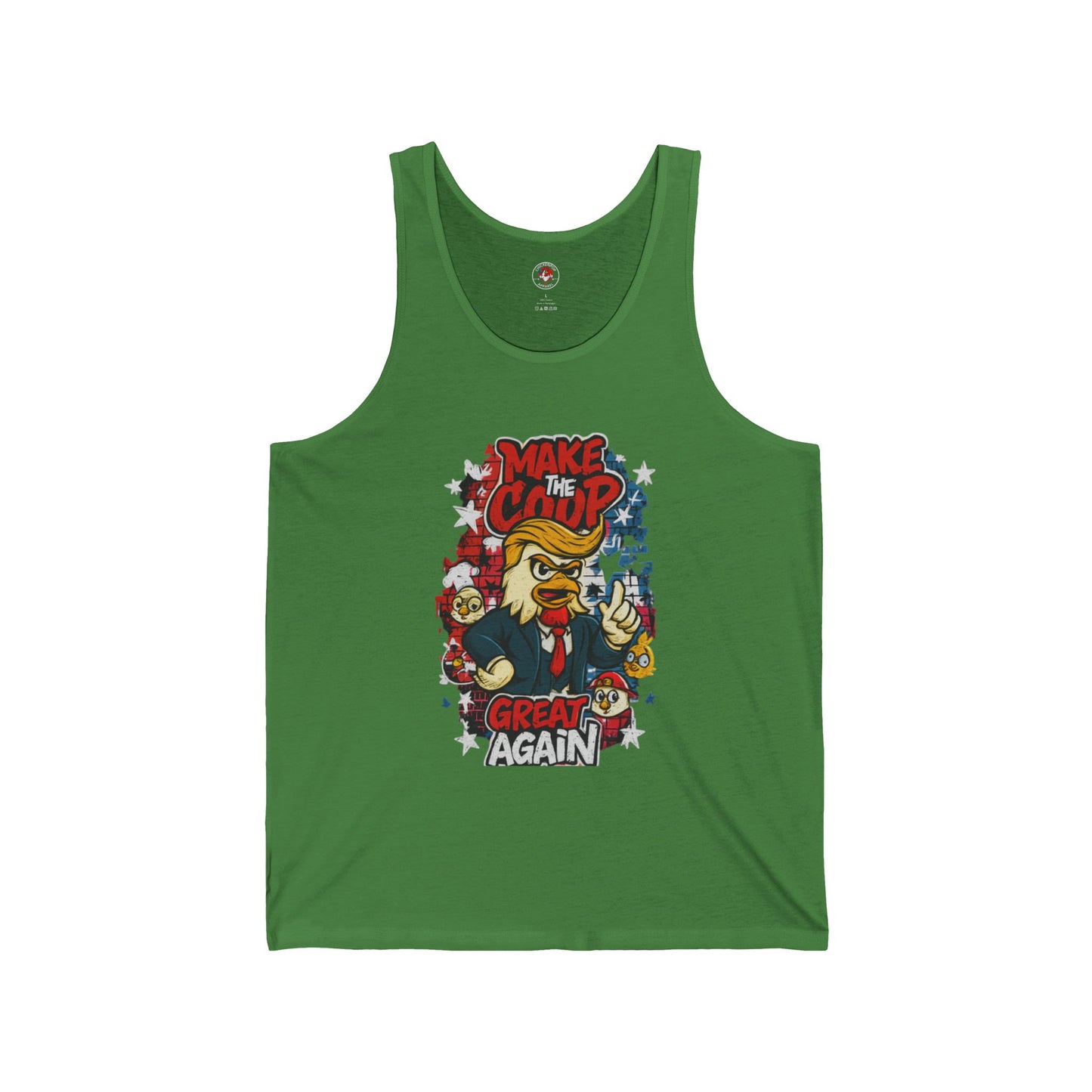 Make the Coop Great Again Ribbed Tank – Cock-a-Doodle-Don Presidential  Poultry 🐔🍹