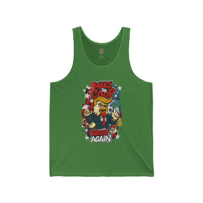 Make the Coop Great Again Ribbed Tank – Cock-a-Doodle-Don Presidential  Poultry 🐔🍹