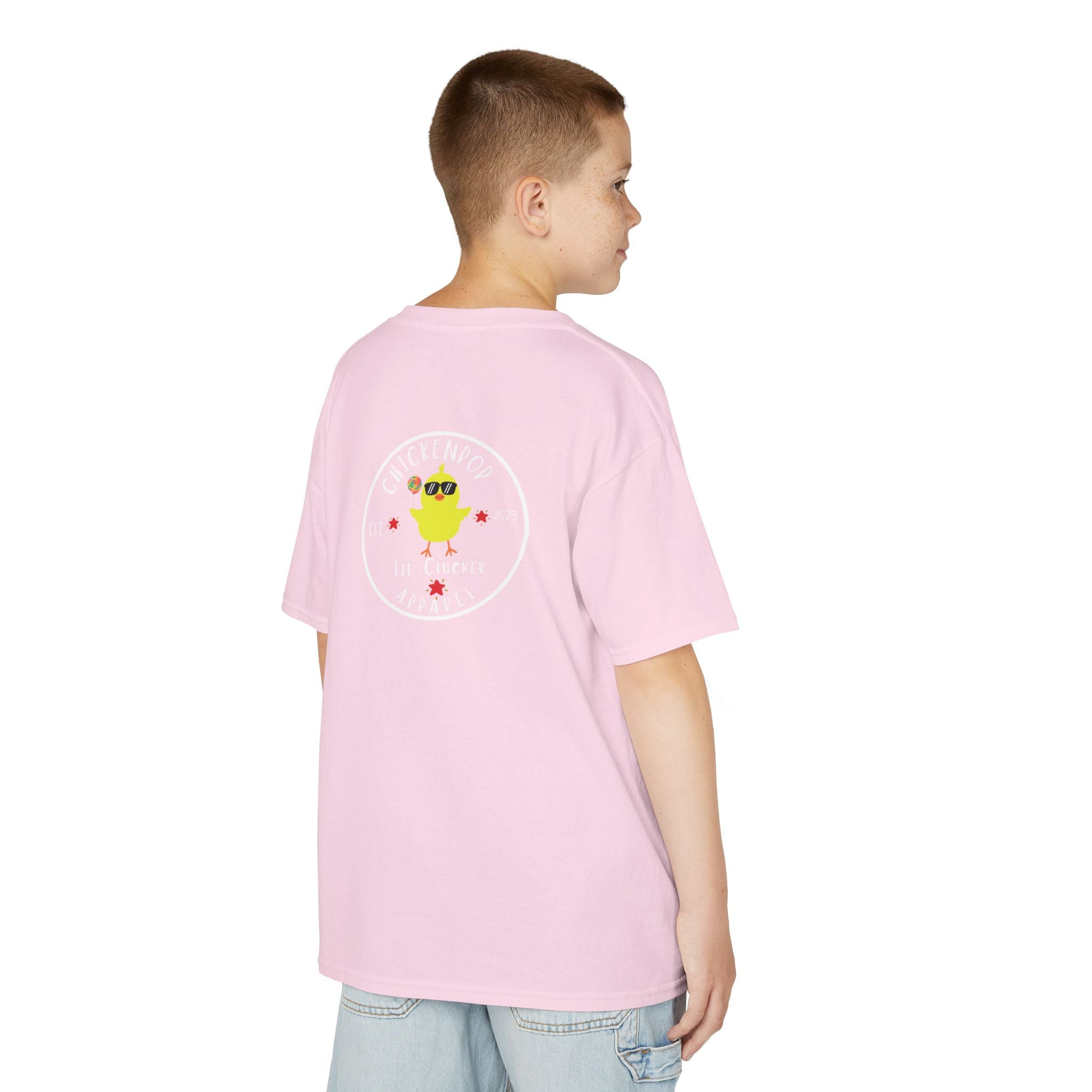 Lil’ Cluckers Original ChickenPop Logo Kids Tee – Fun Kids Graphic T-Shirt | Cute Cartoon Chicken Shirt for Boys & Girls