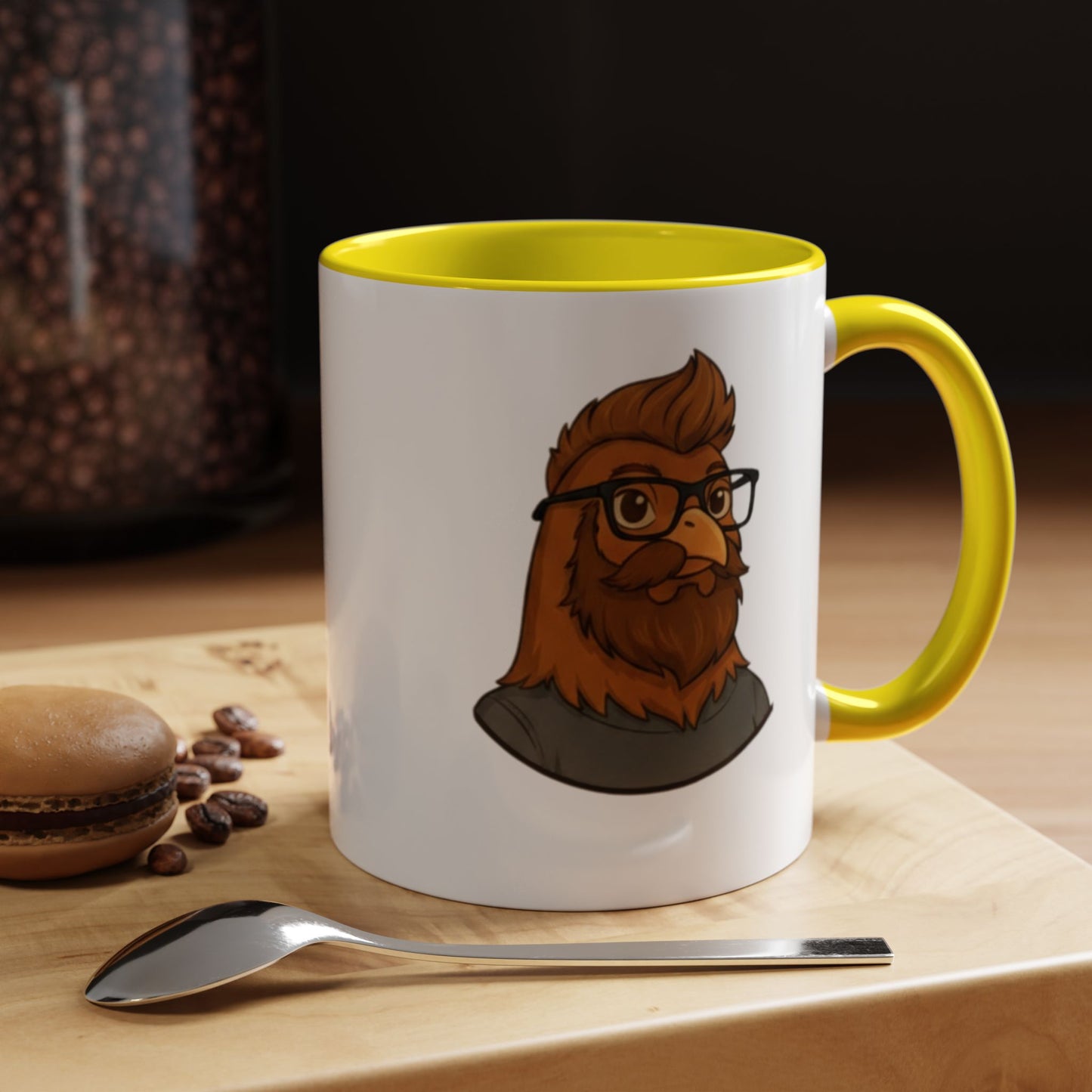 Get Clucked™ Custom Photo Chicken Mug – Personalized Cartoon Portrait Coffee Cup – Funny Gift for Couples, Friends & Pet Lovers