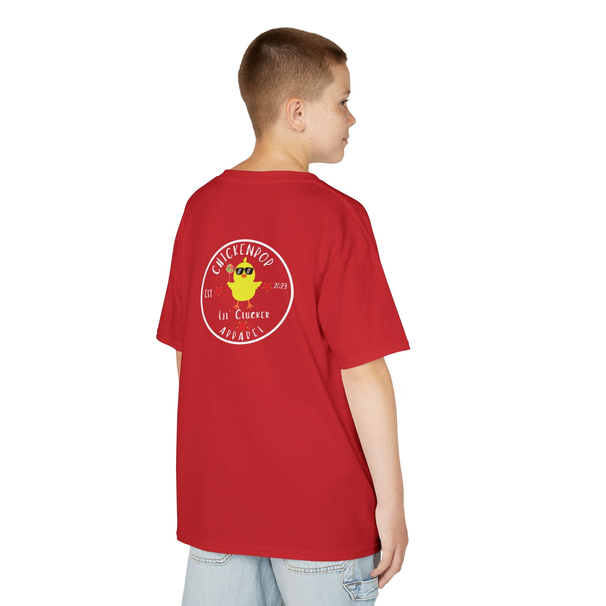 Lil’ Cluckers Original ChickenPop Logo Kids Tee – Fun Kids Graphic T-Shirt | Cute Cartoon Chicken Shirt for Boys & Girls