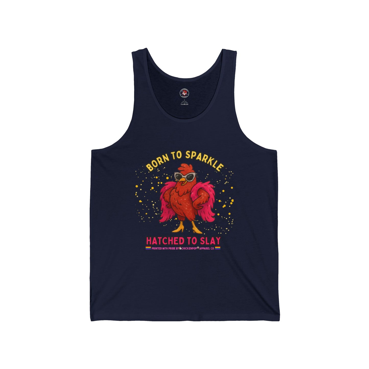 Born To Sparkle Unisex Tank - Chill Fit, Loud Vibes, Full Shine