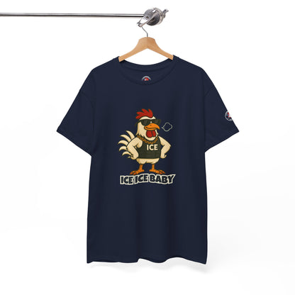 Ice Ice Baby Part 2 Funny Chicken T-Shirt – Cool Rooster Graphic Tee | Unisex Retro Hip-Hop Style