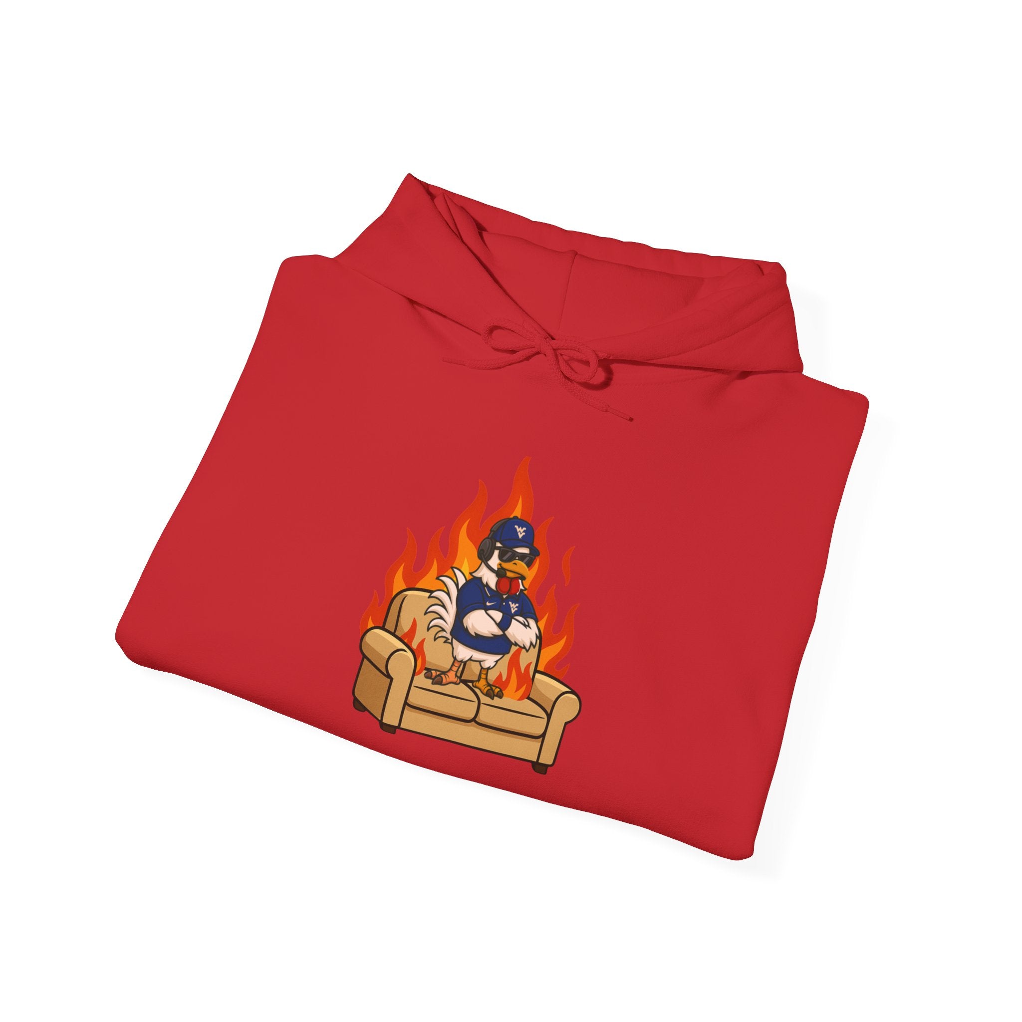 Big Rich Energy Couch Burning Shirt | Funny WVU Mountaineers Football Coach Hoodie | Morgantown Tradition Apparel