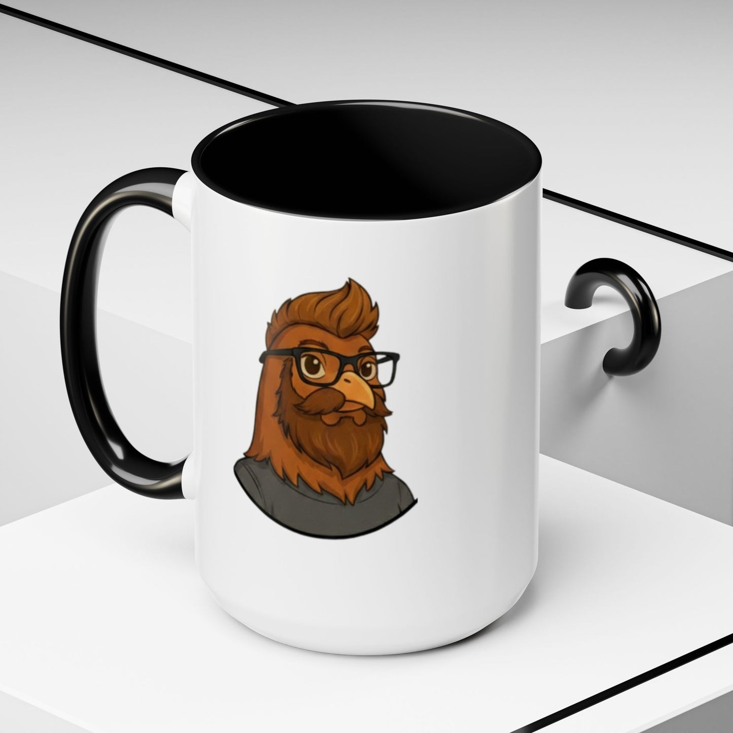 Get Clucked™ Custom Photo Chicken Mug – Personalized Cartoon Portrait Coffee Cup – Funny Gift for Couples, Friends & Pet Lovers