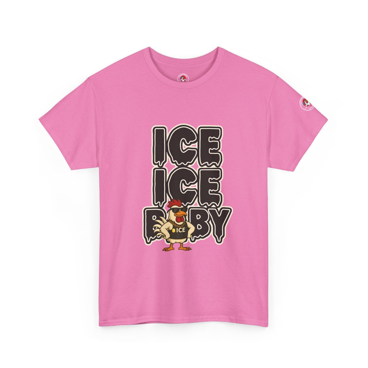 ICE ICE BABY Funny Chicken T-Shirt – Coop Daddy Parody Tee for Music & Poultry Fans