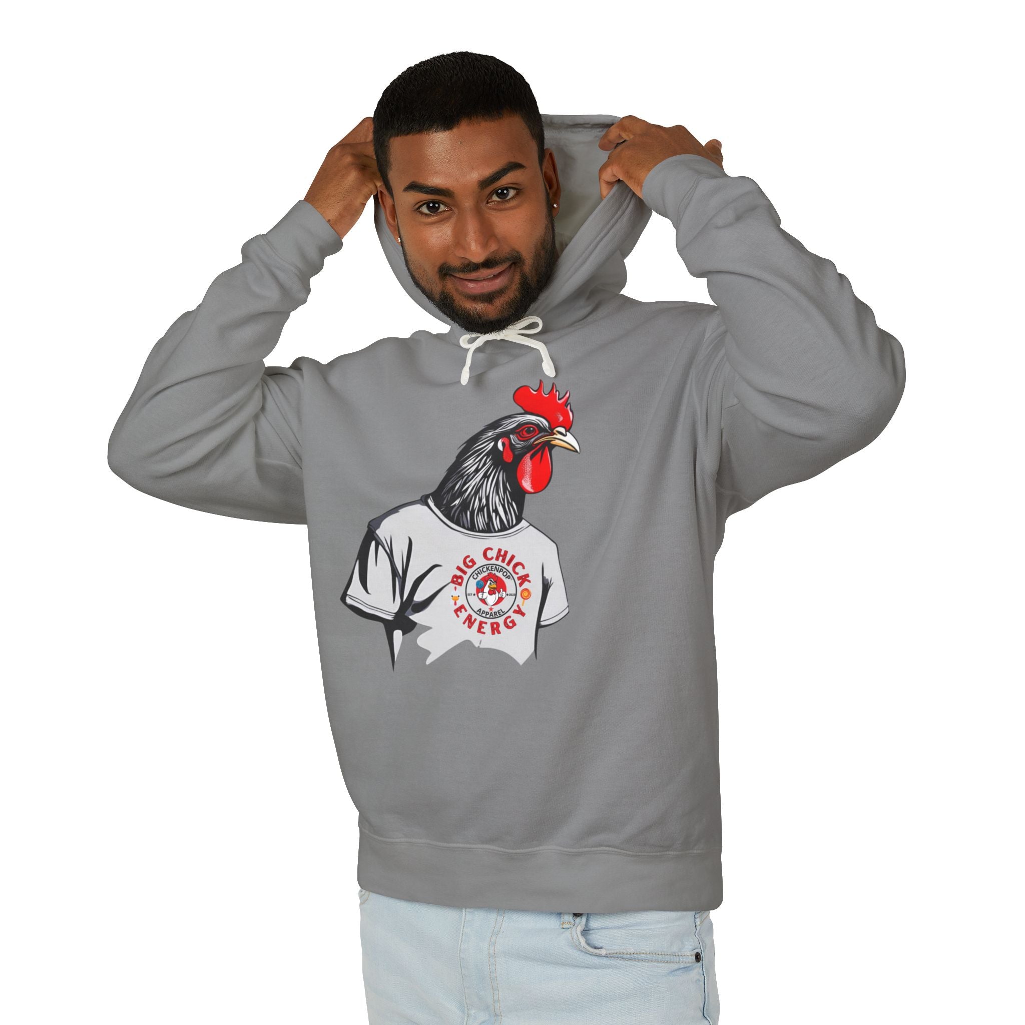 Big Chick Energy GIANT Rooster Hoodie – Bold Chicken Graphic Pullover