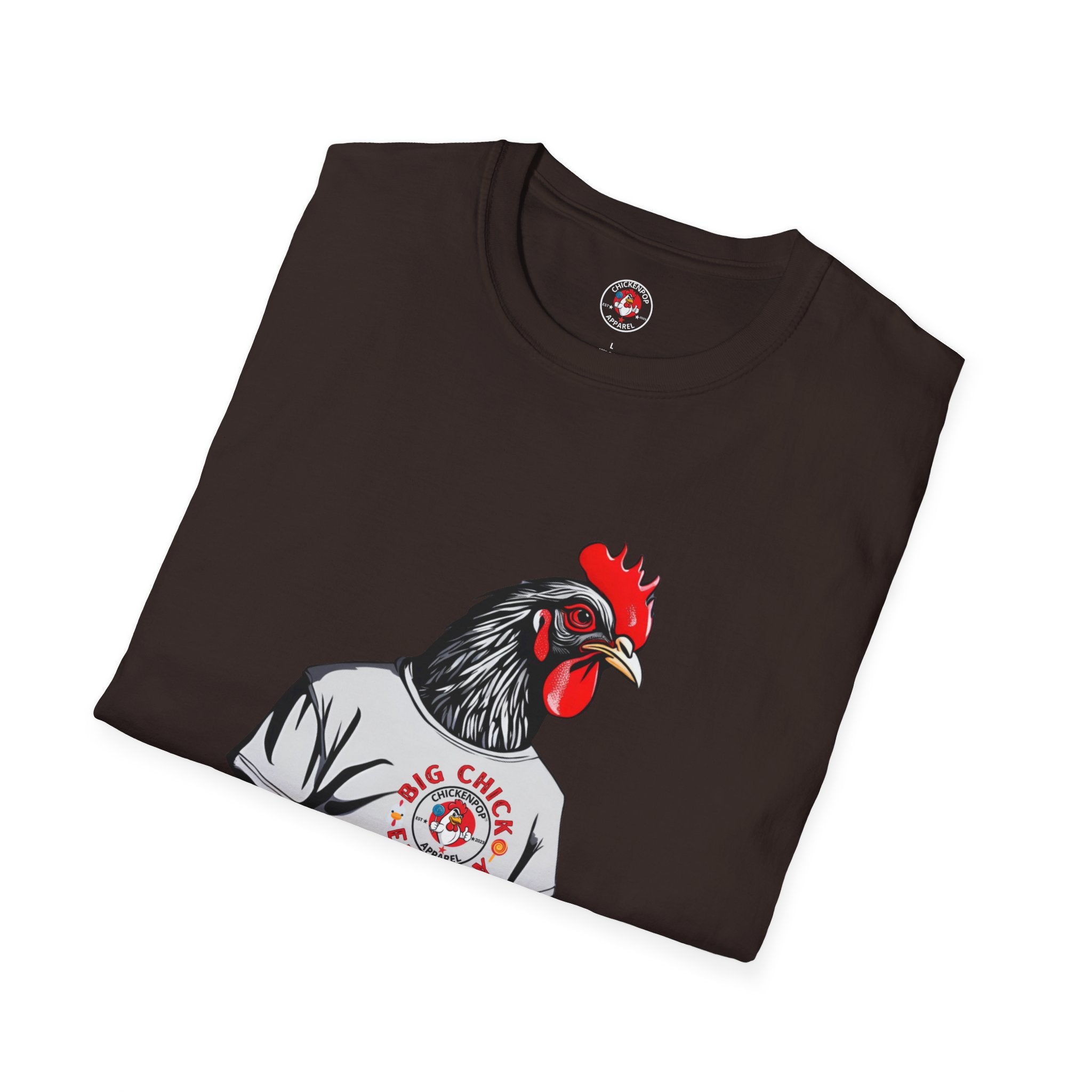 Big Chicken Energy Unisex Tee | Giant Rooster Shirt | Funny Graphic T-Shirt | ChickenPop Apparel Co.