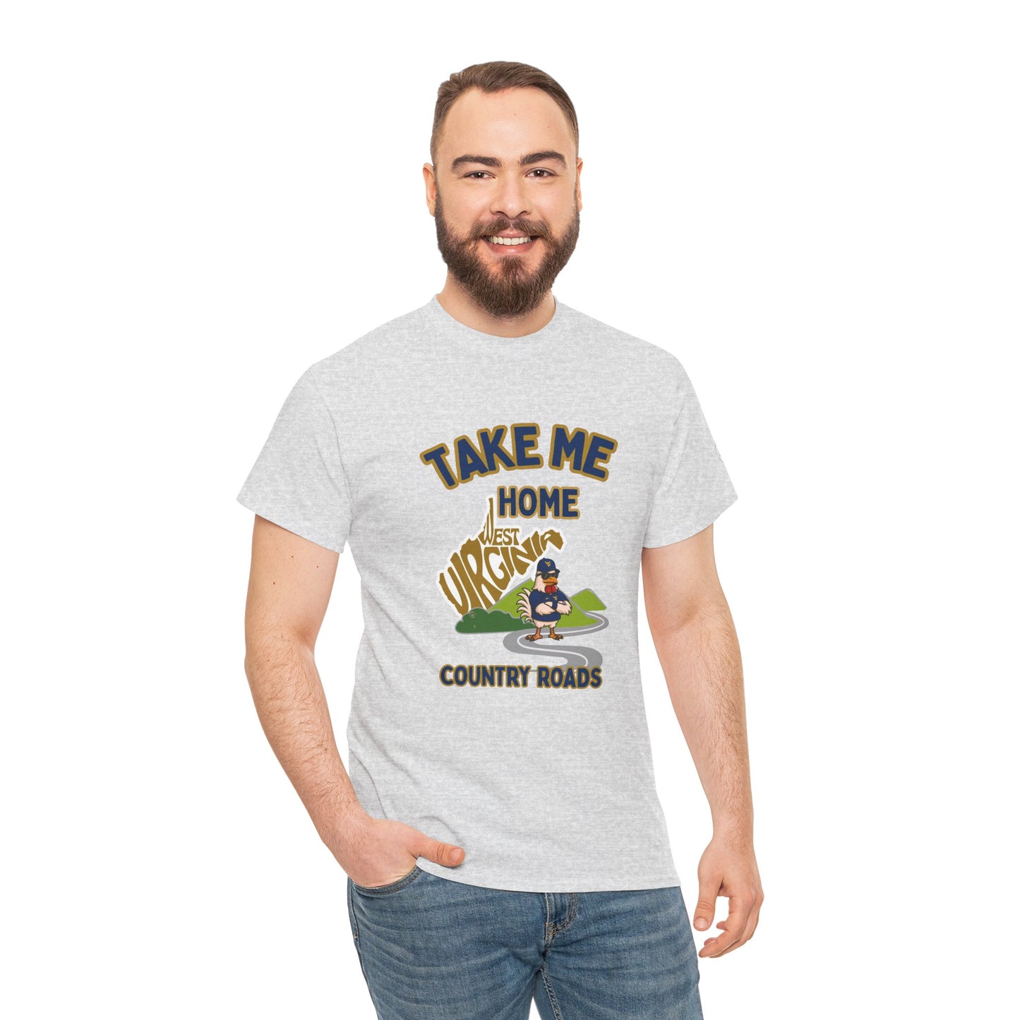 Take Me Home Country Roads WV Coop Daddy Tee – Funny West Virginia Rooster Shirt