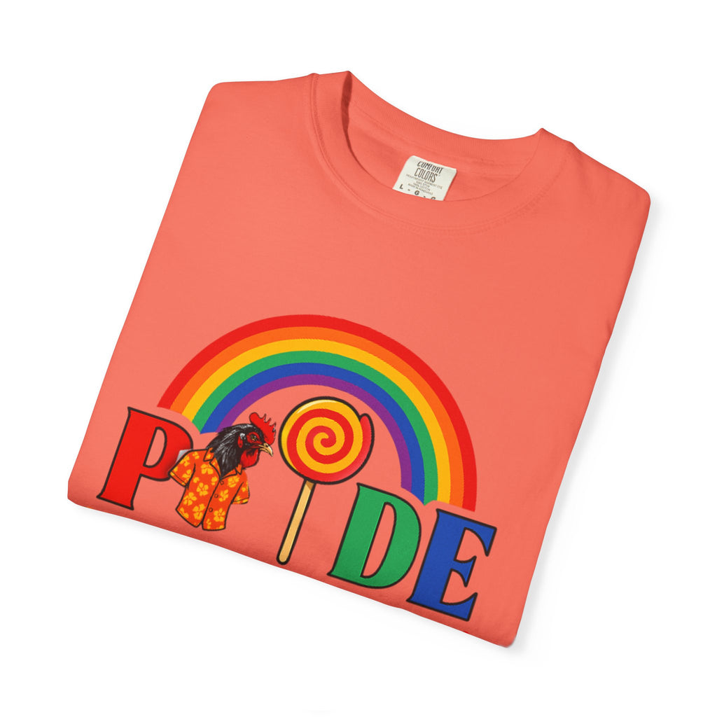 Pride Rainbow Lollipop T-Shirt — "PRIDE" ChickenPop Apparel Co. Graphic Tee