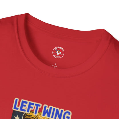 Cock-a-Doodle-Don "Left Wing. Right Wing. Same Coop." Political Satire Tee – Unisex Graphic T-Shirt