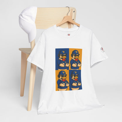 Warhol WVU Coop Daddy T-Shirt – Pop Art Coach Rooster Graphic Tee for Mountaineer Fans FREE SHIPPING